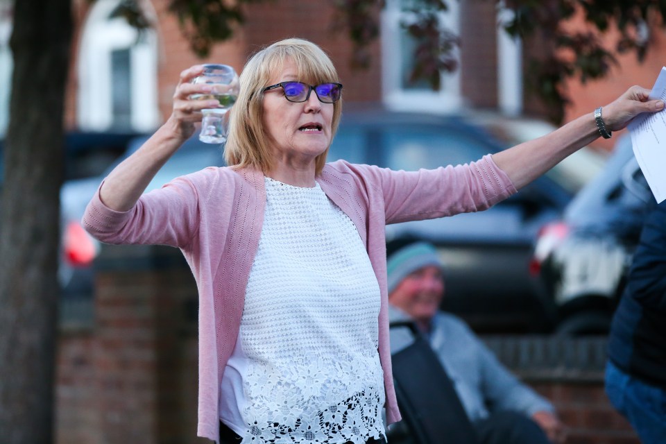  A resident in Staffordshire cheers VE Day