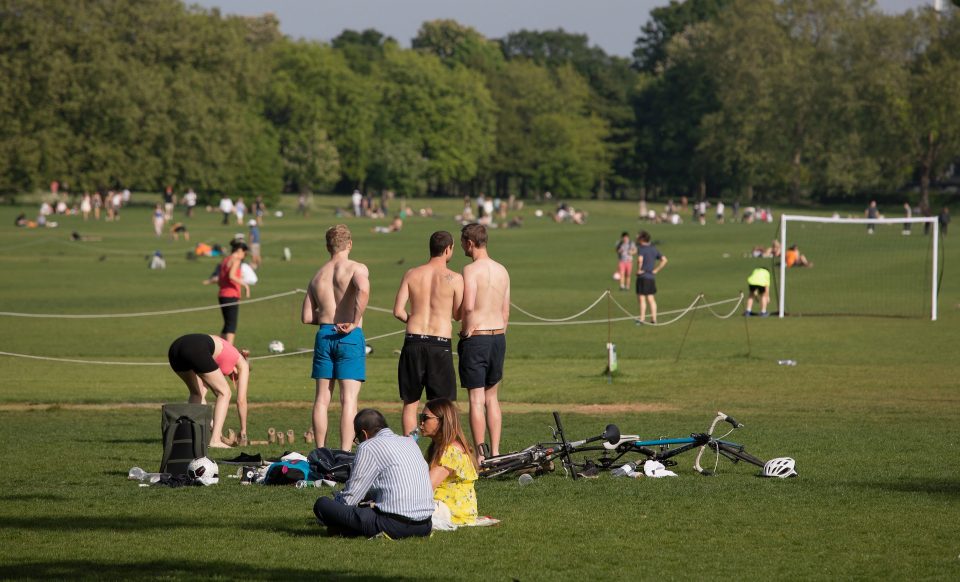  Brits were seen soaking up the sun this weekend - with Boris Johnson giving the go ahead for sports in parks to be played from Wednesday