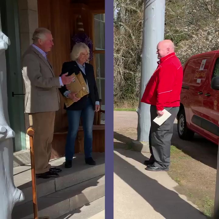 Prince Charles and Camilla have thanked Royal Mail workers