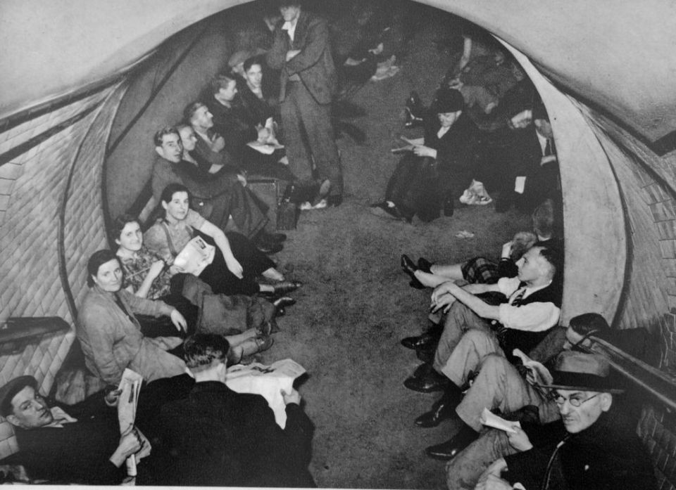  Approximately 525,000 British civilian and military personnel died in WW2. Pictured: Civilians take shelter in a London Underground rail station during air raids