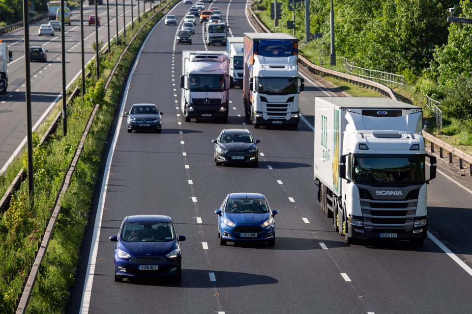  Commuters near Bristol drive along the M4 to get to work