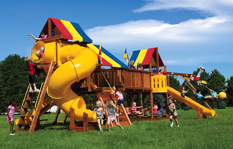 Neighbours were left fuming that a playground similar to this one was installed in the Romeros home