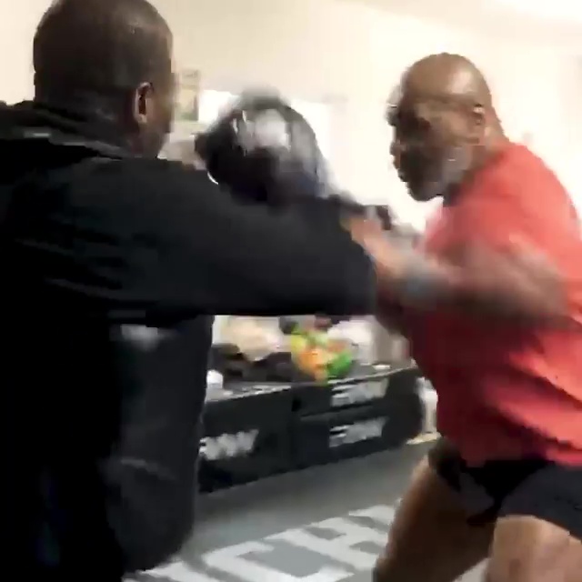 Mike Tyson has been sharing some explosive training sessions on social media