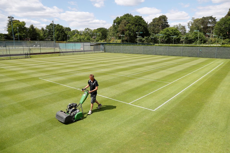  Tennis courts are ready to be played on after weeks of no use - as people in England are allowed to play with their household