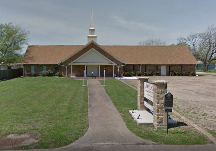 The Lone Oak Baptist Church in Houston, where Foreman preaches