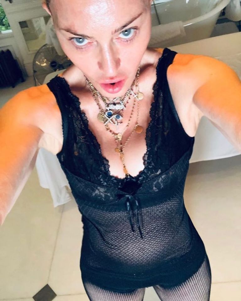  Madonna posted these saucy snaps to celebrate getting treatment to fix her knee injury