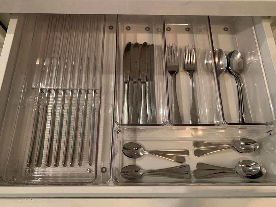 All her cutlery is perfectly organised, with each item visible to see from a glance