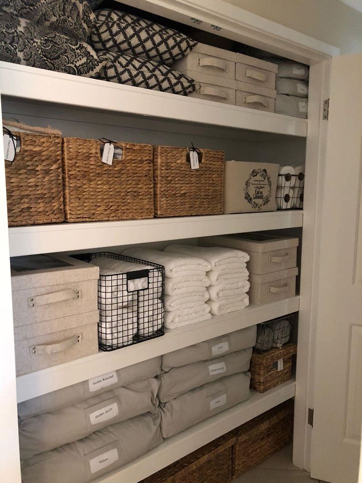 Many people called the woman 'goals' thanks to her pristine linen cupboard