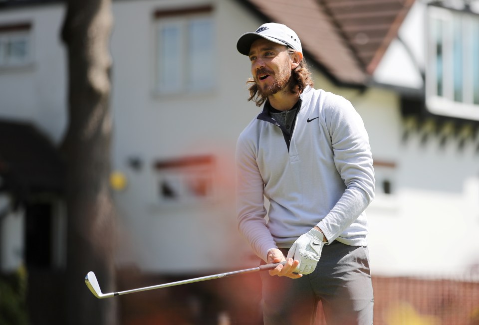  English golfer Tommy Fleetwood teed off today at Sandiway Golf Club