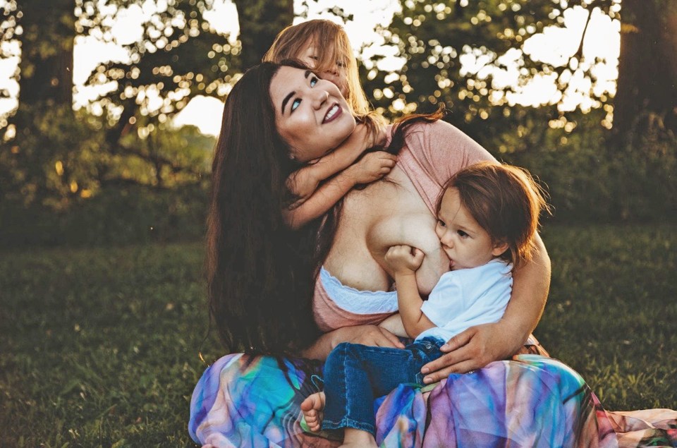 She claims her kids have never got poorly thanks to the nutrients her breast milk provides 