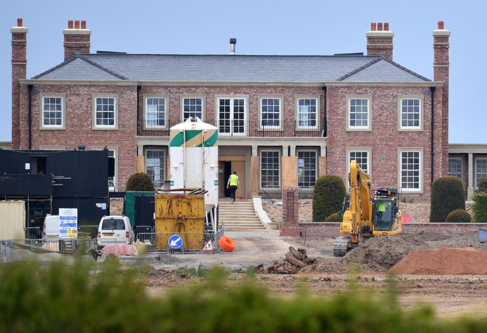  Builders have been seen back on site at Wayne and Coleen Rooney's new mansion