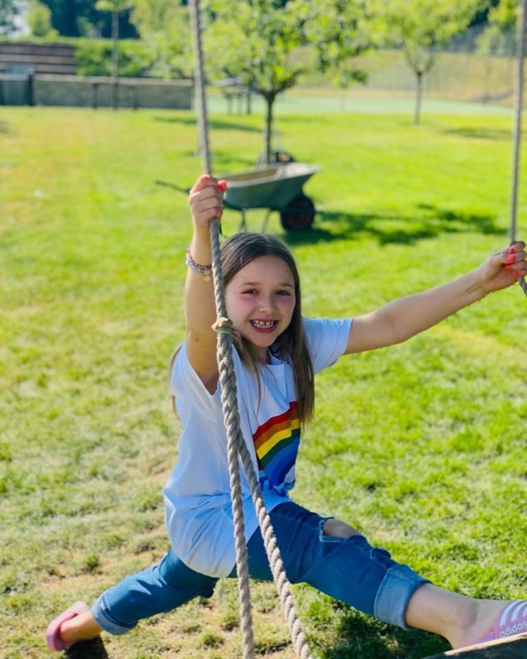  Victoria Beckham's daughter Harper "showed her appreciation" by wearing a rainbow NHS T-shirt