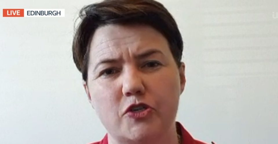  Ruth Davidson said Scotland's care home death rate is more than double that of England's