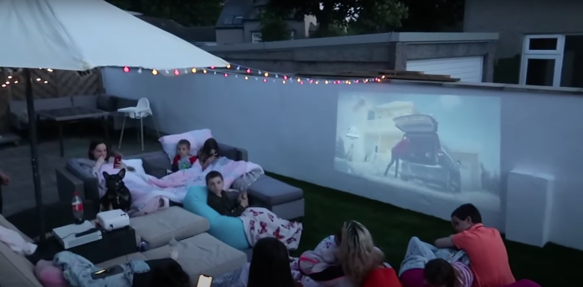 Sue revealed the amazing outdoor cinema night she created for her family in the garden