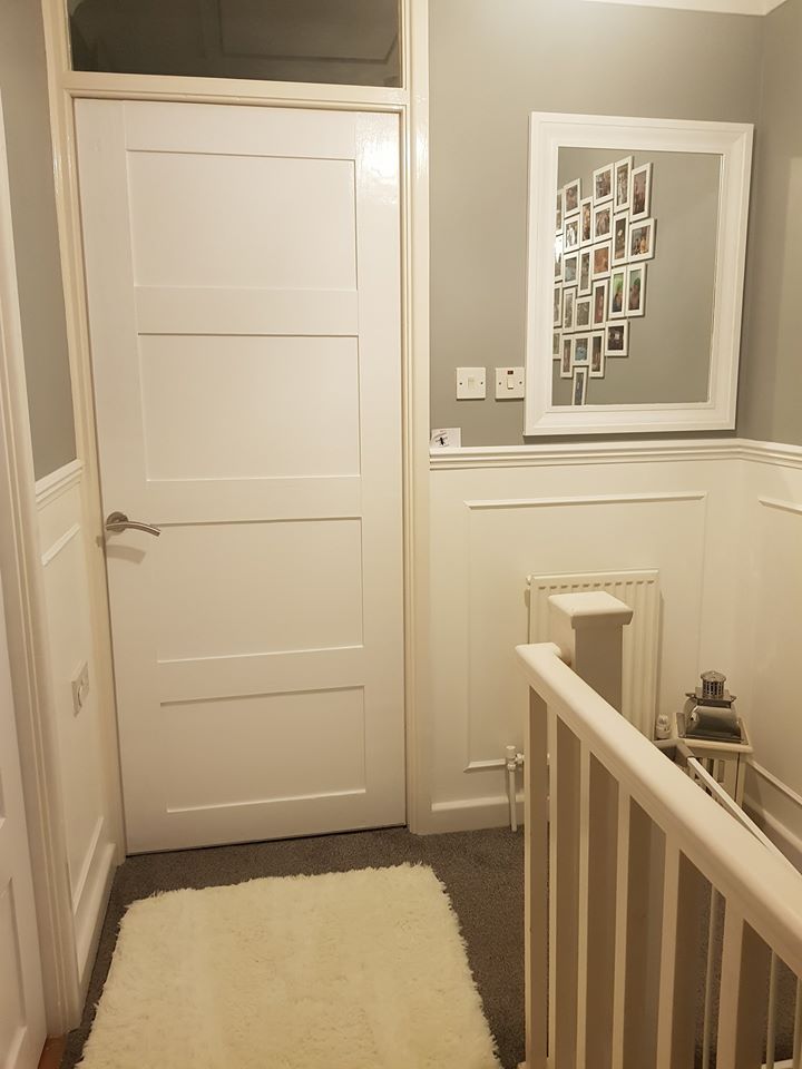 A woman created her own stunning panelling on her doors cheap