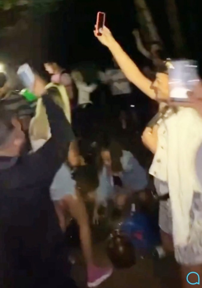 Around 200 partygoers descended on the nature reserve for the illegal rave in Leeds, West Yorkshire