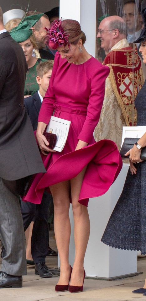  Skirts must always be at least knee-length and weighted to stop them billowing up, as Kate learned the hard way