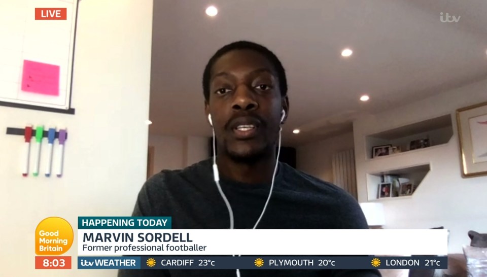 Marvin Sordell spoke on Good Morning Britain about his mental health troubles