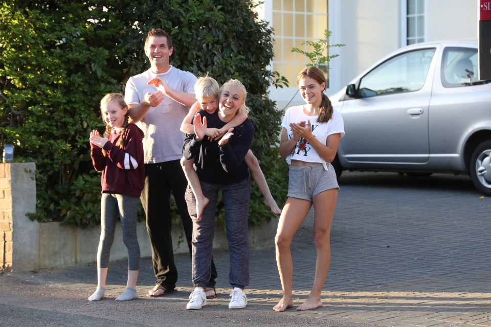 Residents in Tonbridge, Kent, take part in the tenth Clap for Carers