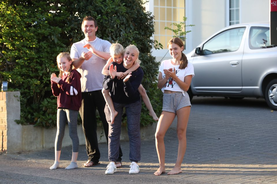  Residents in Tonbridge, Kent, take part in the tenth Clap for Carers