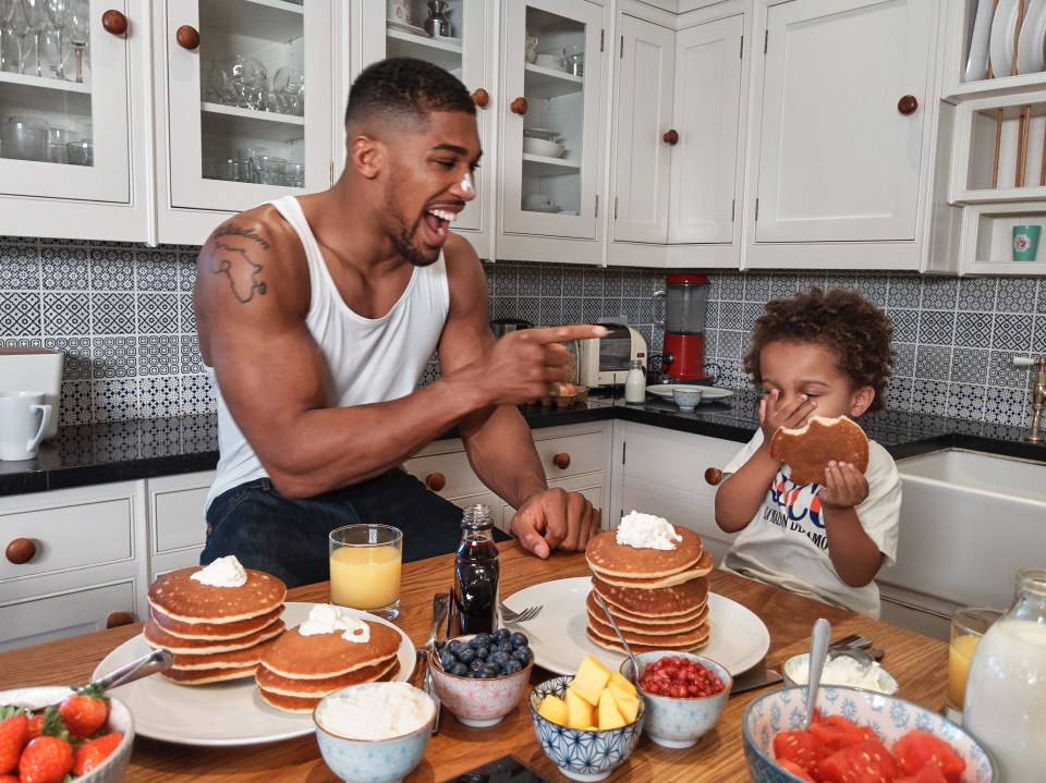  The heavyweight champ has also revealed how he has become super-dad while in lockdown with his four-year-old son, JJ