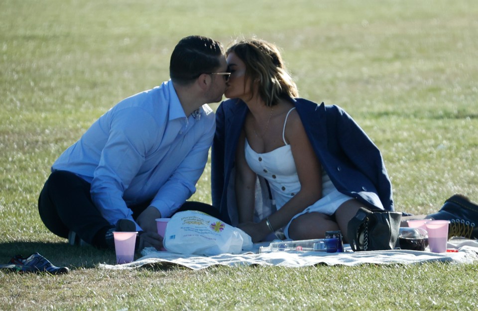  The Love Island star, 26, and multi-millionaire Harry Fenner were pictured snogging in a public park