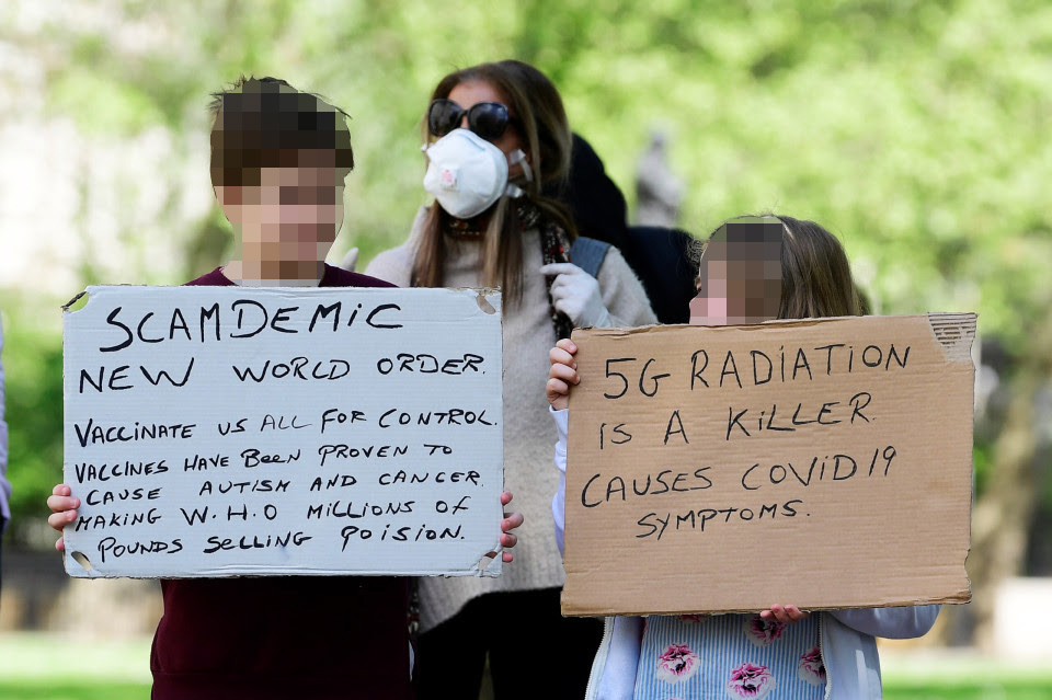  Children were seen holding up signs as part of the protest