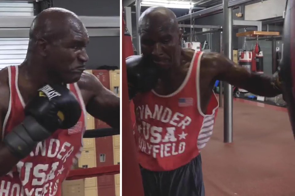  Evander Holyfield has responded to Mike Tyson's training clip by posting one of his own workout