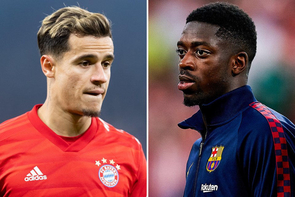  Barcelona duo Philippe Coutinho and Ousmane Dembele could leave in the summer