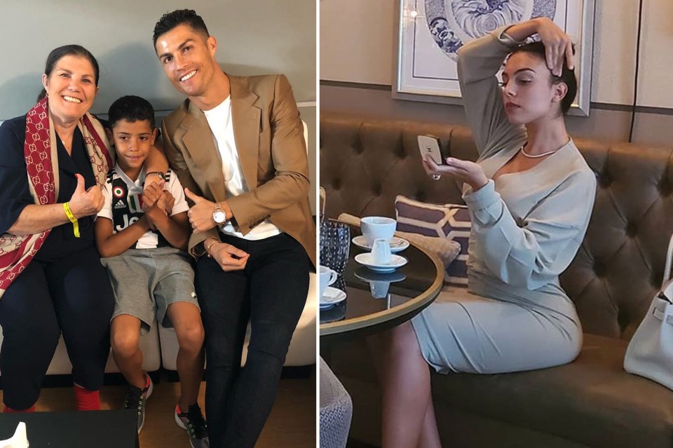  Crtistiano Ronaldo's mum Dolores has rubbished claims she has fallen out with Georgina Rodriguez