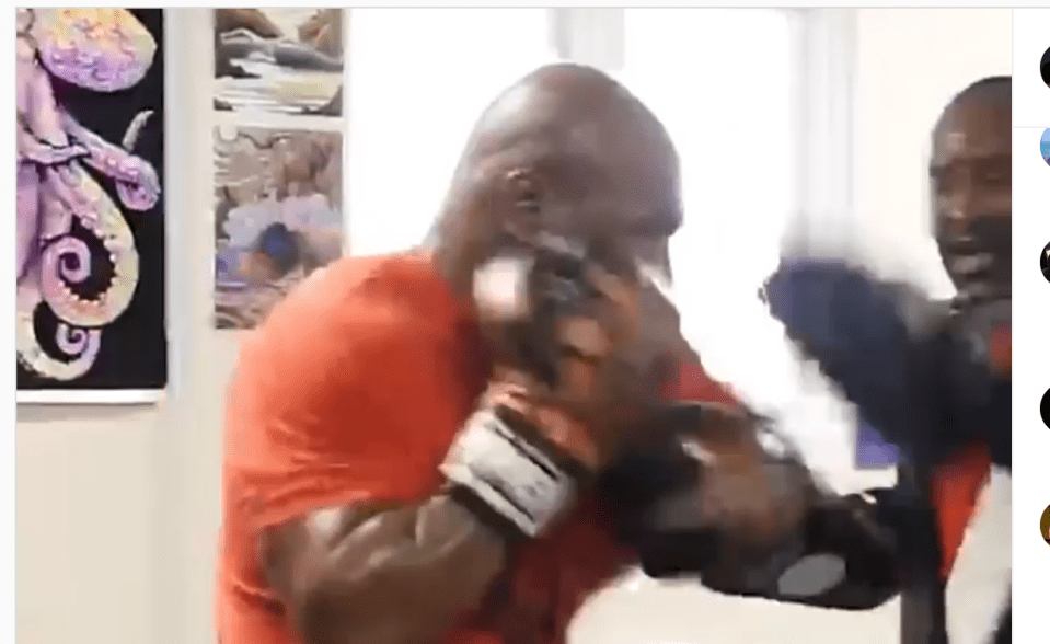  Mike Tyson, 53, showed off ferocious speed and power in a new training video