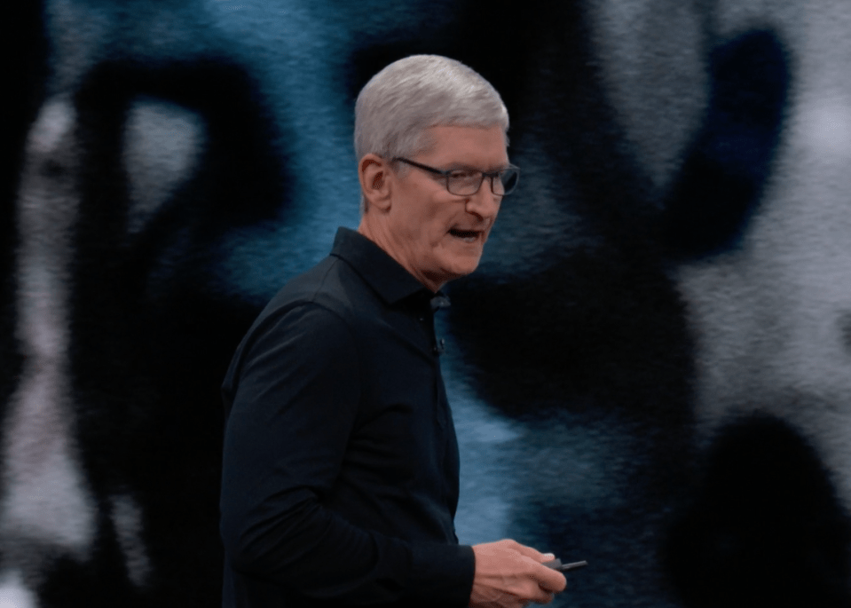  Normally a keynote speech by Apple chief Tim Cook would be held in a packed auditorium – but not in 2020