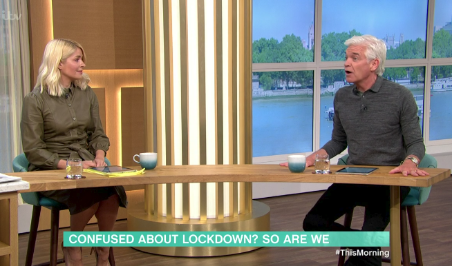  Holly Willoughby and Phillip Schofield struggled to contain their anger on today's This Morning