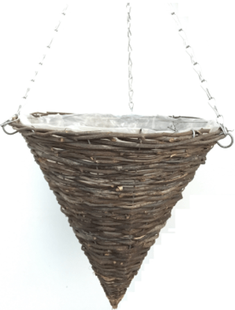 Buying an empty hanging basket and filling it yourself could save you money