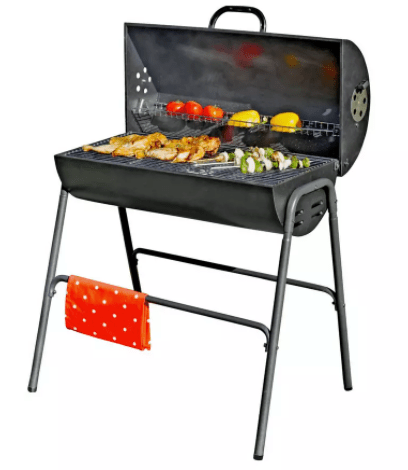 This BBQ comes with a warming rack to keep your food toasty