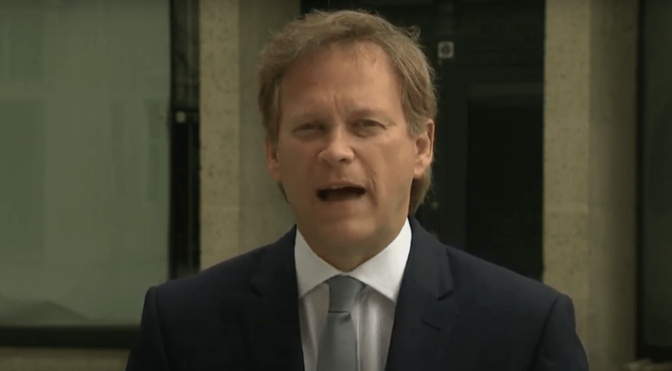  Transport Secretary Grant Shapps failed to answer questions during an appearance on Sky News