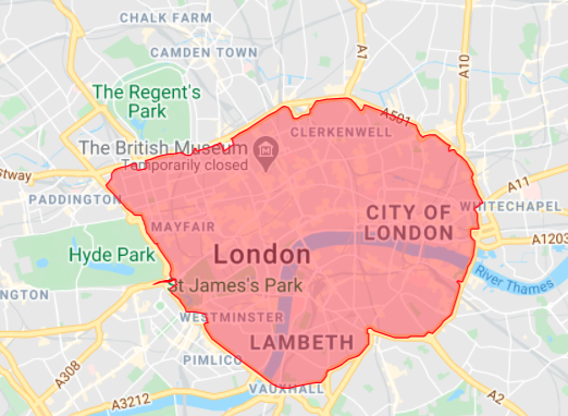 Drivers face a £15 daily charge if they travel within London's congestion zone