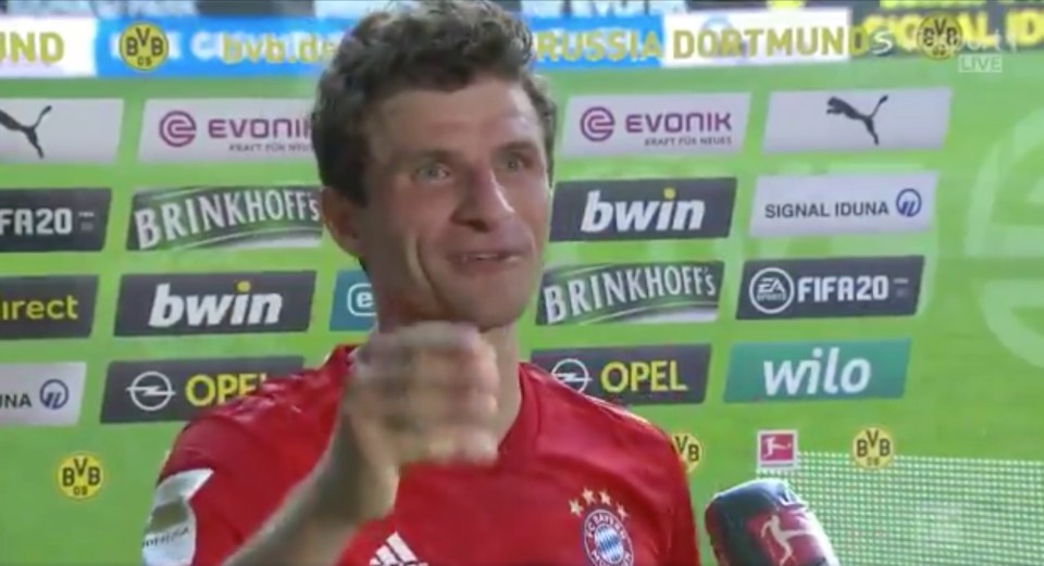  Thomas Muller hilariously mimicked roadrunner's 'meep meep'