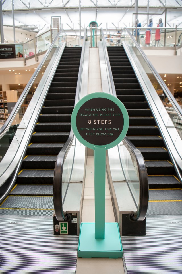  There will be a limit on the numbers of customers on escalators and in lifts