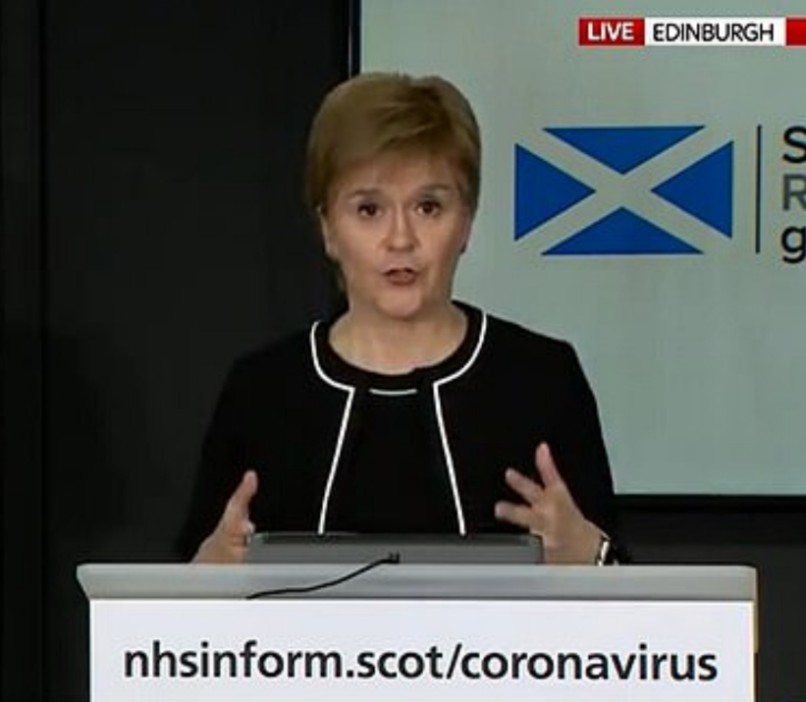  Nicola Sturgeon questioned whether a coffee run was an essential journey