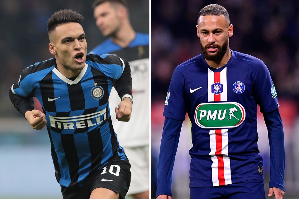  Barcelona boss Quique Setien has been discussing the prospect of working with Lautaro Martinez and Neymar