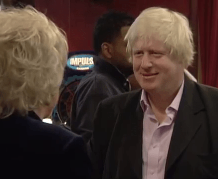  The Prime Minister chatted to Queen Vic landlady Peggy Mitchell in 2009