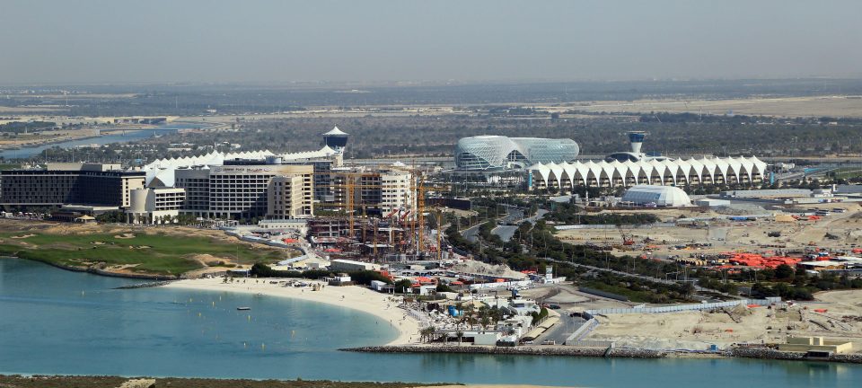  The view of Yas Island in Abu Dhabi, where UFC will take place in July