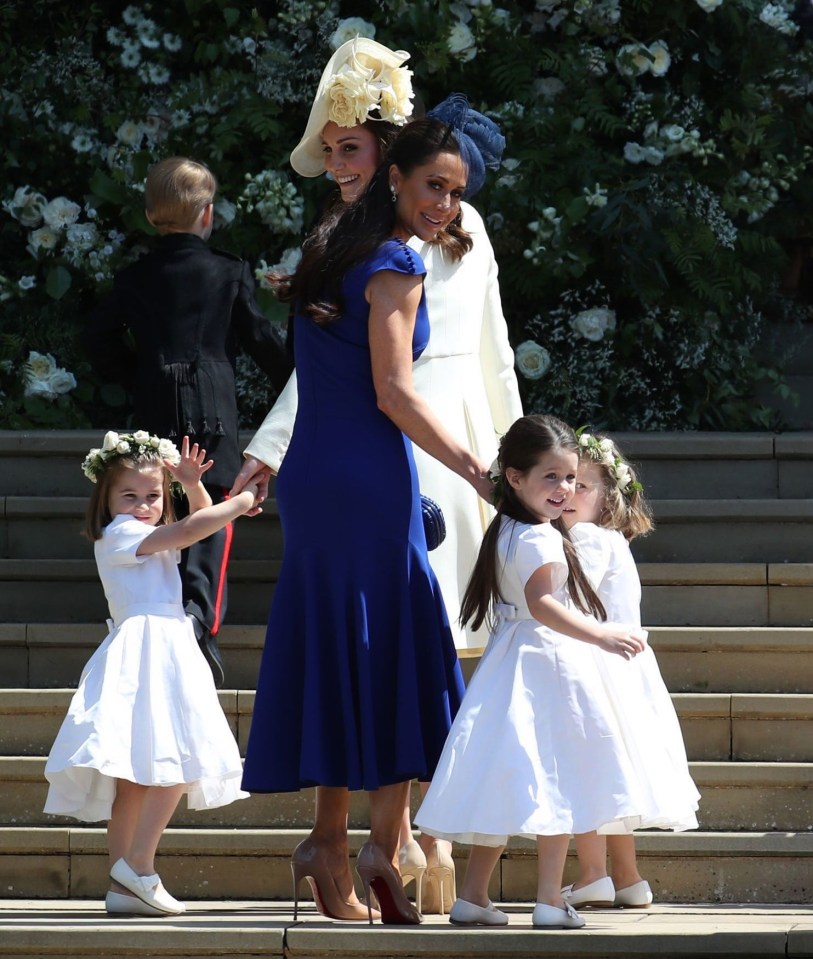 Jessica’s seven-year-old daughter Ivy was a bridesmaid at Meghan’s wedding