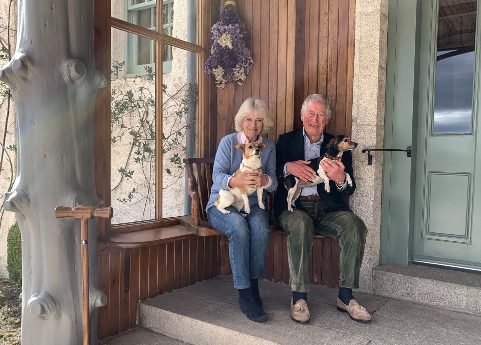 Charles and Camilla on their 15th wedding anniversary at Birkhall, Scotland