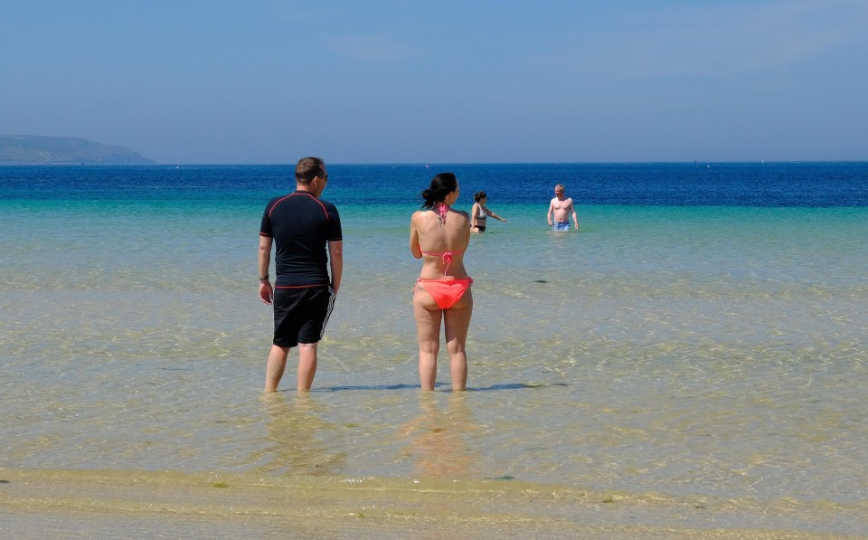 Sewage also floated ashore at Godrevy beach