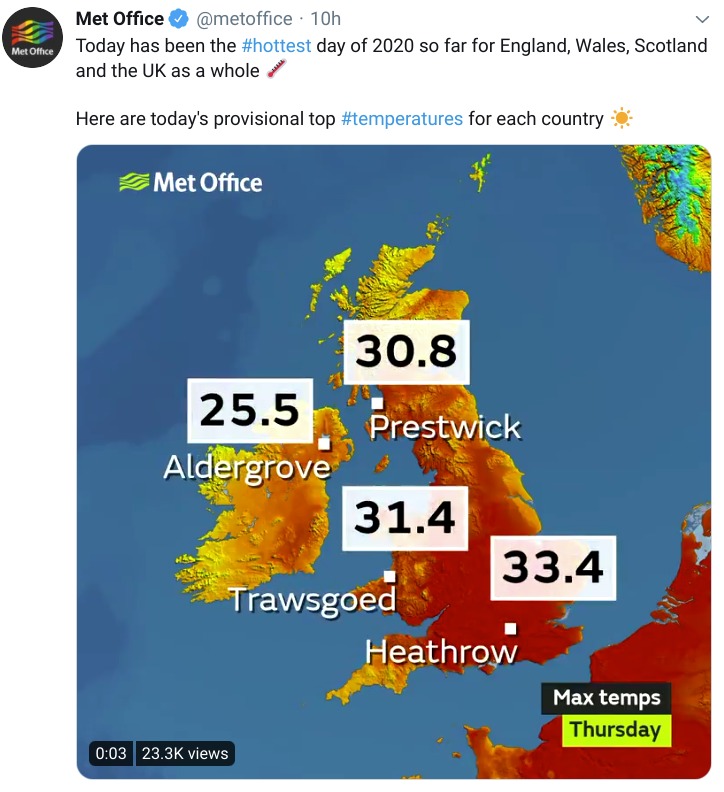 June 25 was a hot day with temps into the 30s