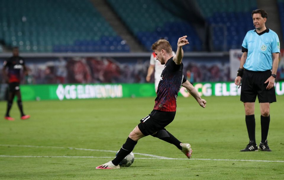  Timo Werner doubled RB Leipzig's lead with a screamer on 63 minutes