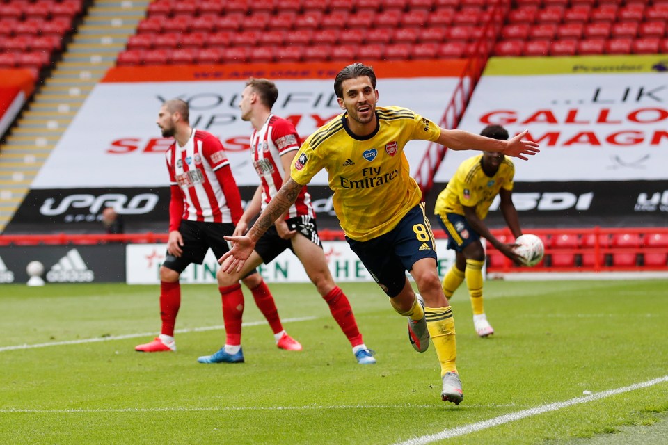  Dani Ceballos celebrates Arsneal's last-gasp winner