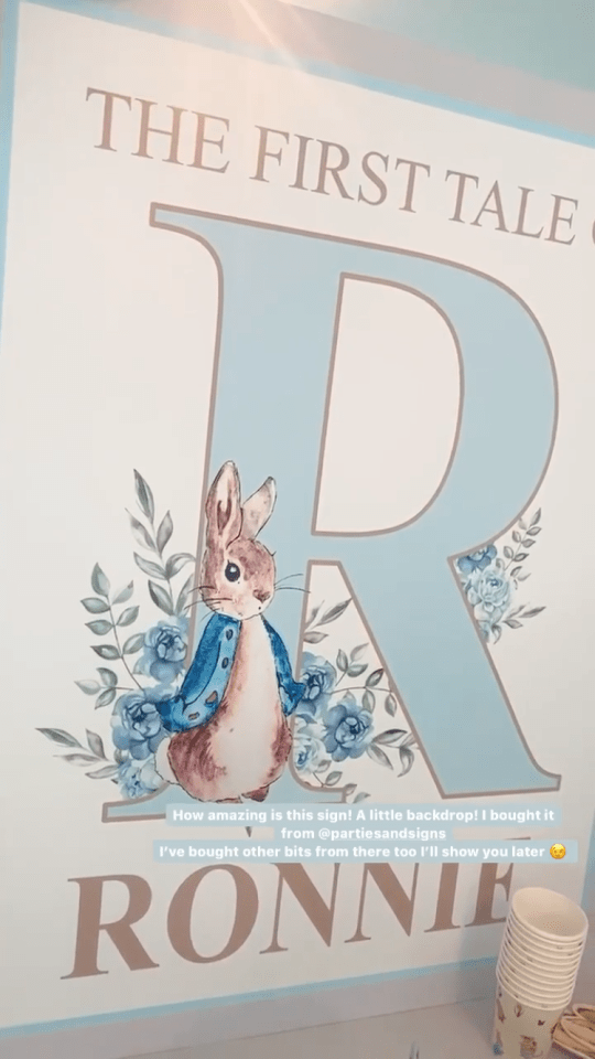 Mrs Hinch made a custom Peter Rabbit sign for her baby boy